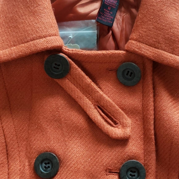 Forever 21 Burnt Orange Military Style Coat - Picture 4 of 8